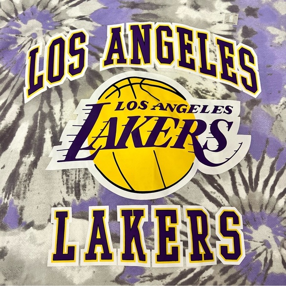 Los Angeles Lakers Purple Tie Dye Sweatshirt Hybrid Apparel - Picture 3 of 4